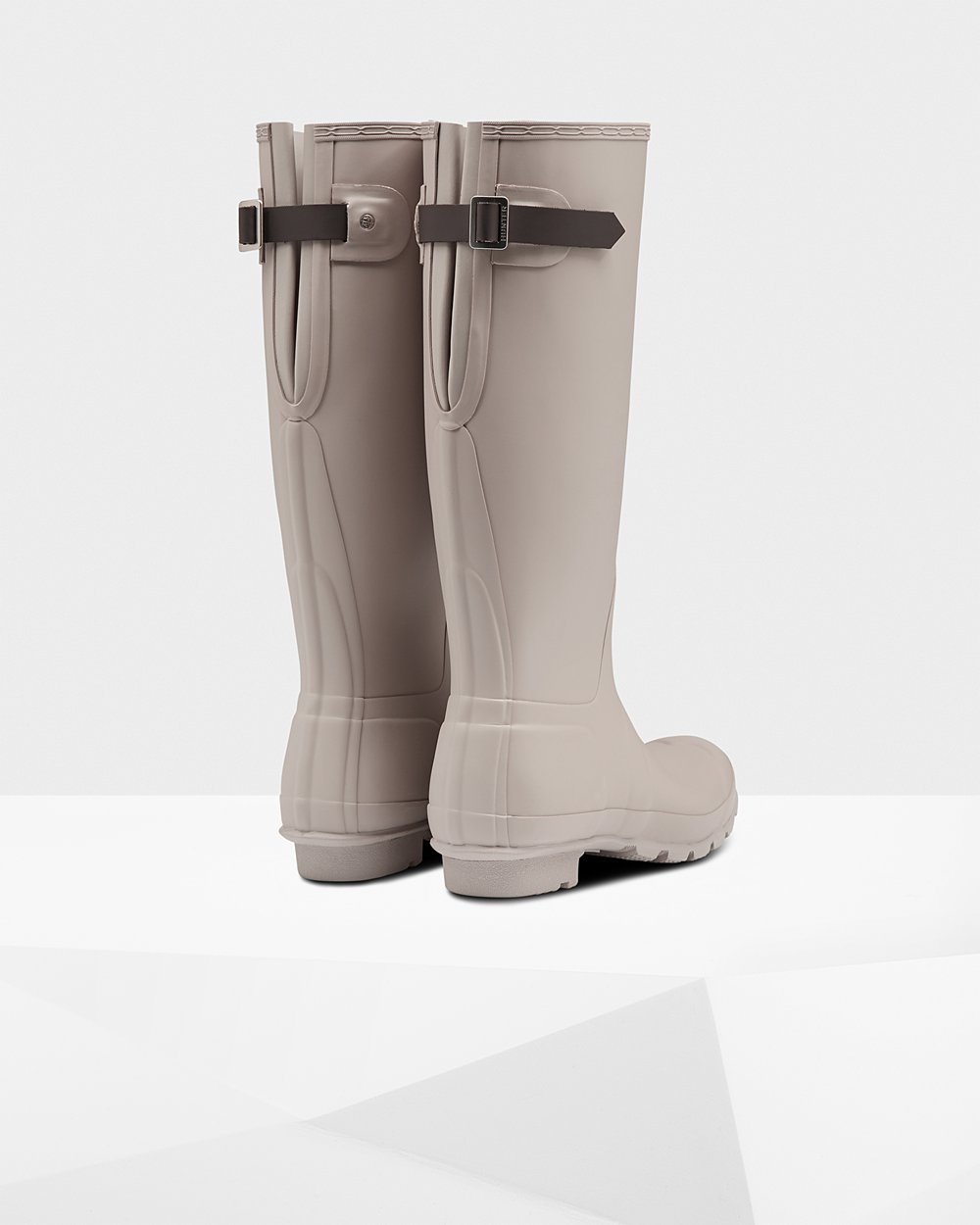 Botas de Lluvia Altas Hunter Mujer - Original Back Adjustable - Grises - DWREPUH-15